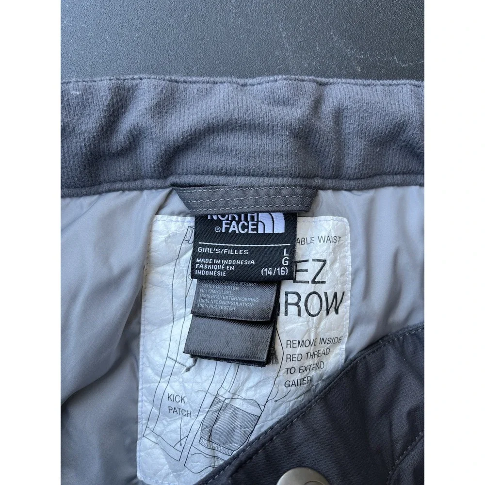 The North Face Snow Pants Girls Large 14/16 Black DryVent EZ Grow Insulated Ski